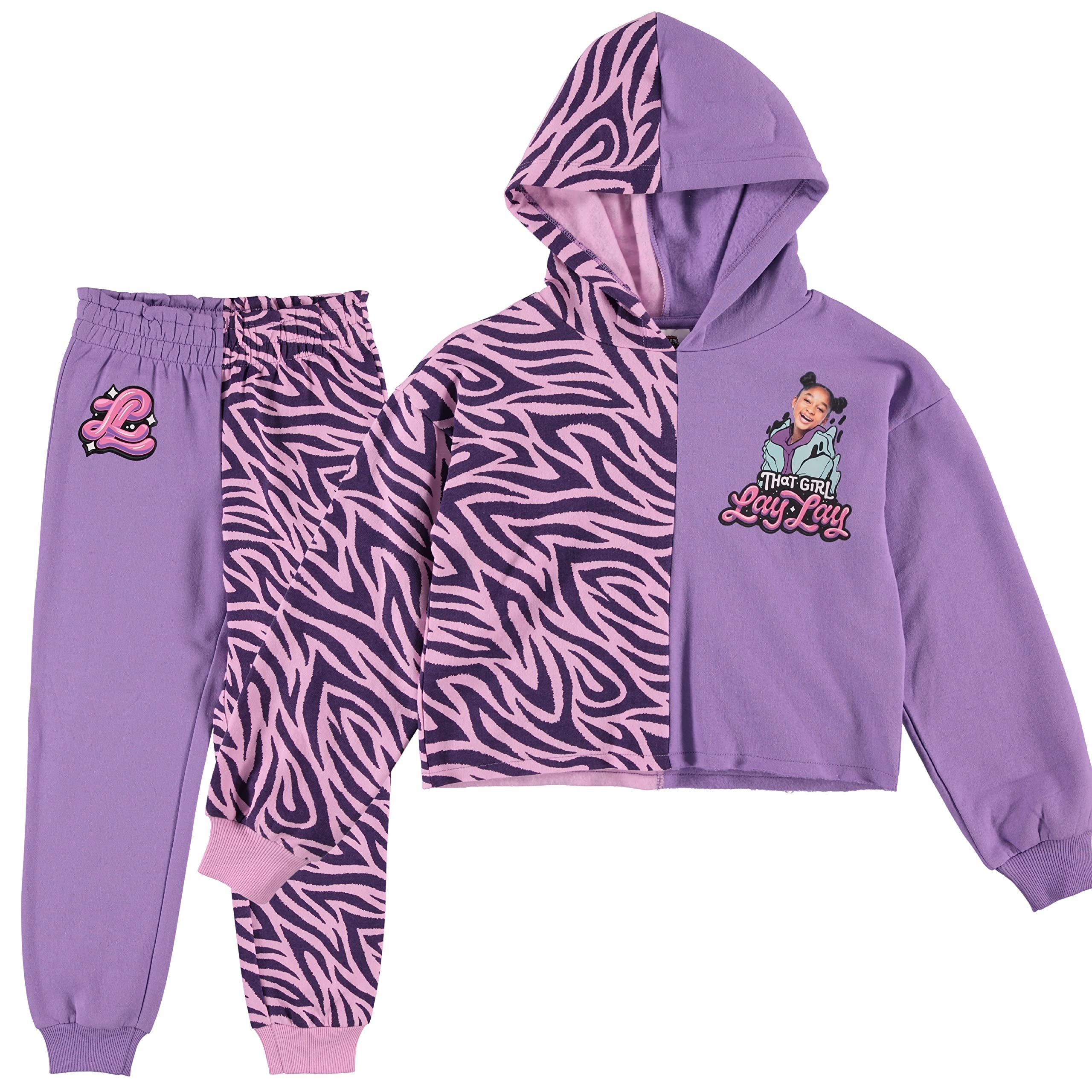 Nickelodeon Girls That Girl Lay Lay Pullover Hoodie and Jogger Sweatpants Clothing Set - Little and Big Girl Sizes 4-16